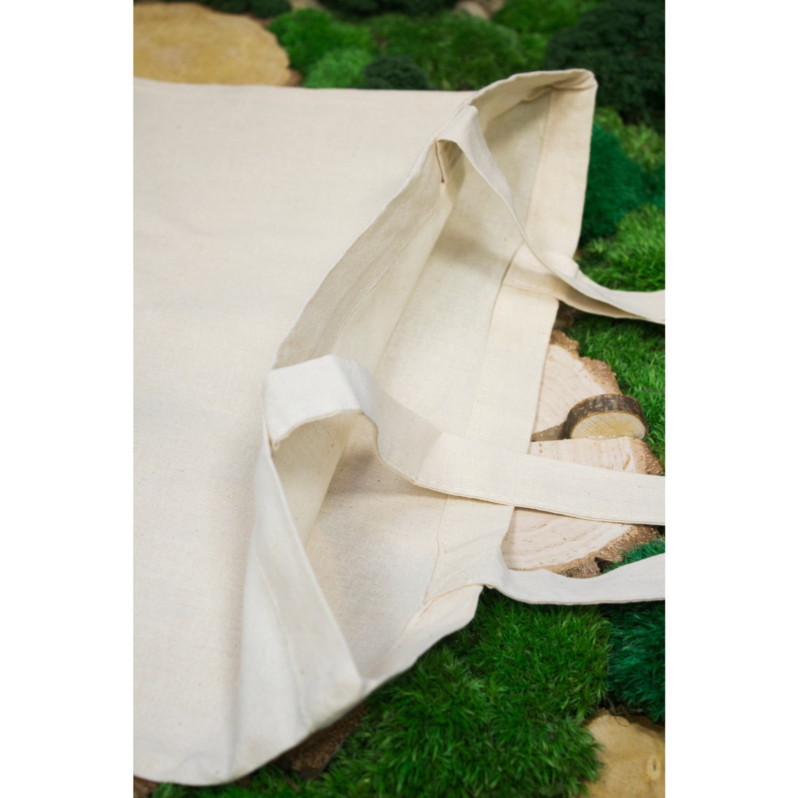 ECO bézs pamut bevásárlótáska 38x42cm megamix.sk