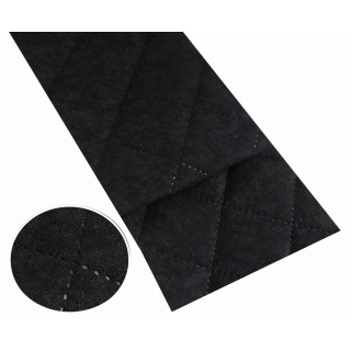 Fekete steppelt mikroszálas anyag 140 cm 0,5 mb