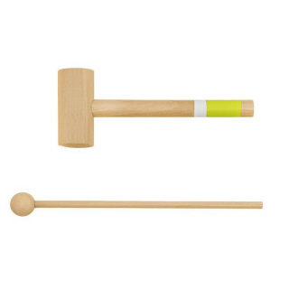 Fából készült cintányérok kalapáccsal gyerekeknek