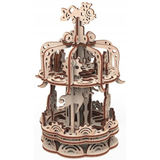 Fából készült 3D modell puzzle körhinta