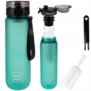 Sportvizes palack füllel MomoWay kék-zöld 1000ml