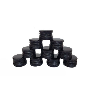 Takaró alumínium csavaros kupak 28/18 mm 50 db fekete