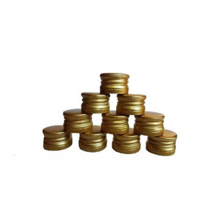 Takaró alumínium csavaros kupak 28/18 mm 50 db arany