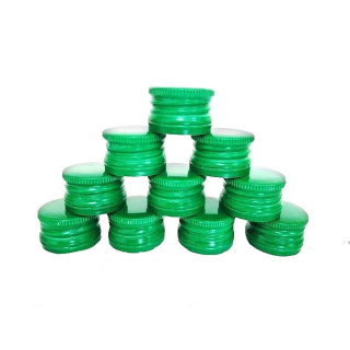 Takaró alumínium csavaros kupak 28/18 mm 50 db zöld