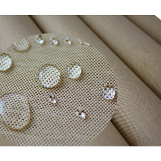 Vízálló bézs lenhatású szövet 160 cm 0,5 fm 210g/m²