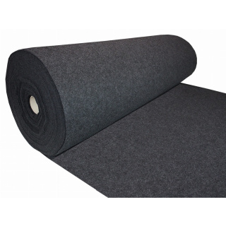 Sötétszürke puha filcszövet 3mm 150x50cm 400g/m²