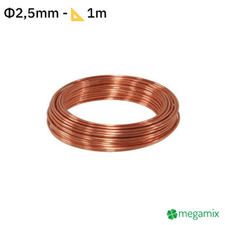 Rézdrót Φ2,5mm 1m