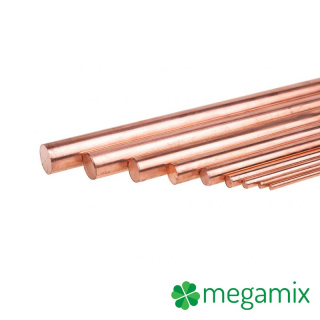 Kerek réz rúd