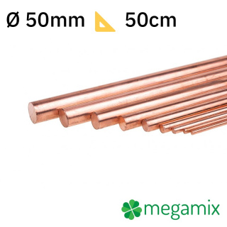 Rézrúd Φ50mm 50cm