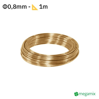 Sárgaréz drót Φ0,8mm 1m