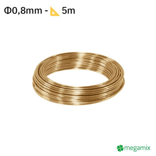 Sárgaréz drót Φ0,8mm 5m