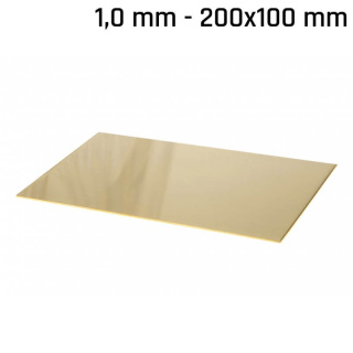 Sárgaréz lap 200x100x1,0mm