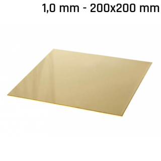 Sárgaréz lap 200x200x1,0mm