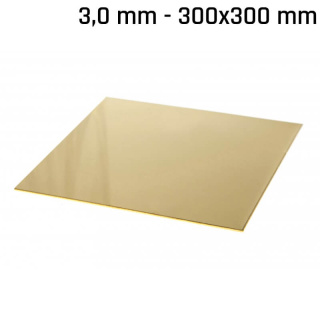 Sárgaréz lap 300x300x3,0mm