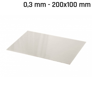 Alpaka lemez (új ezüst) 200x100x0,3mm