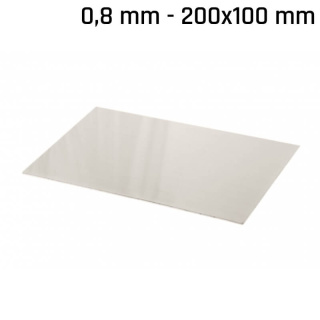 Alpaka lemez (új ezüst) 200x100x0,8mm