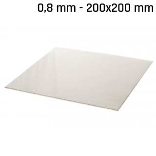 Alpaka lemez (új ezüst) 200x200x0,8mm