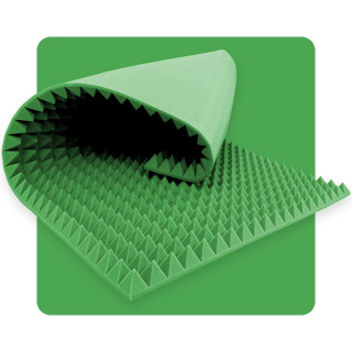 Akusztikus panel hab Piramis 200×100 cm 5 cm sötétzöld