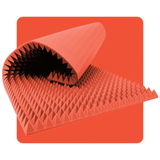 Akusztikus panel hab Pyramida 200×100 cm 6 cm görögdinnye