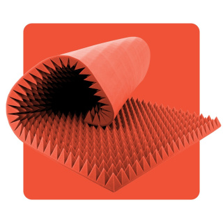 Akusztikus panel hab Pyramida 200×100 cm 4 cm görögdinnye