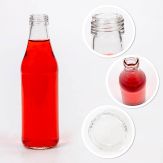 Üveg palack 250ml 19cm TINKLY