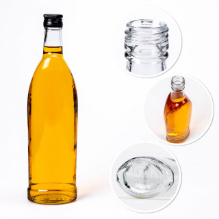 Üvegpalack 500ml 28cm SPARK