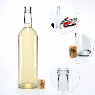 Borosüveg 750ml 31cm fehér