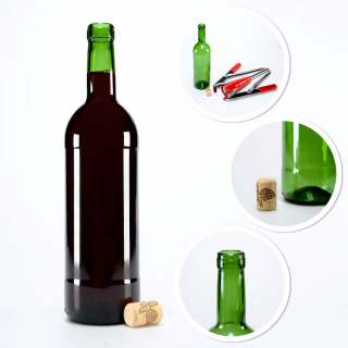 Borosüveg 750ml 29cm zöld