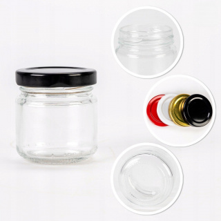 Üvegtartály 5 db 100 ml-es 5 cm-es tégely fedővel