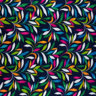 Látka viszkóz kötött tengerészkék ágminta 0,5m