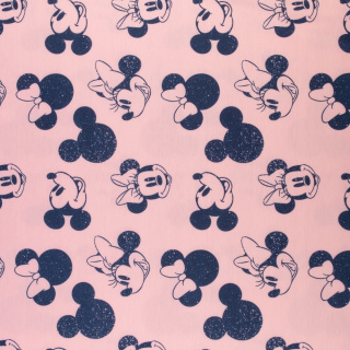 Rózsaszín Mickey egér mintás melegítő anyag kötött 0,5m