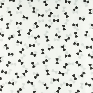 Szövet Silki fehér fekete legyek minta 0,5m