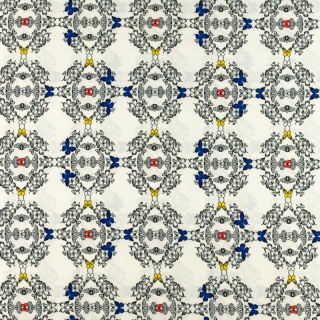 Látka Silki sárga-kék pillangós minta 0,5m