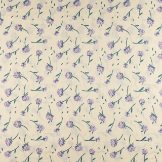 Chiffon anyag bézs sima virág minta 0,5m
