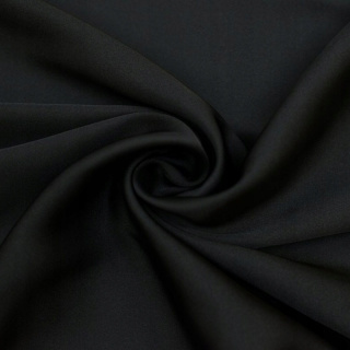 Selyem sifon anyag fekete sima mintázat nélkül 0,5m