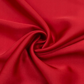 Selyem sifon anyag piros sima mintázat nélkül 0,5m