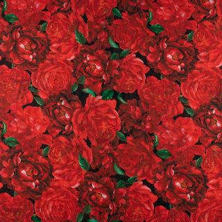 Anyag sifon sima piros virág minta 0,5m