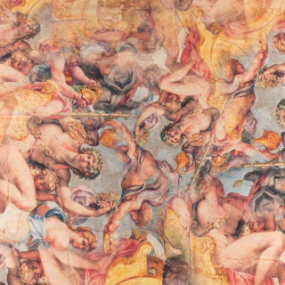 Selyem sifon anyag bézs sima freskó minta 0,5m