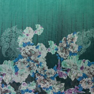 Anyag sifon bordűr kétoldalas sima virág minta 0,5m