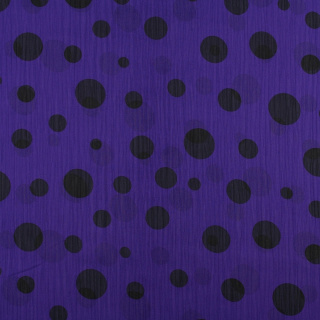 Anyag sifon gyűrt lila sima pöttyös 0,5m