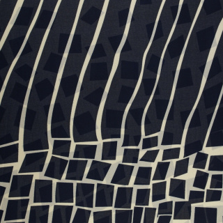 Anyag sifon tengerészkék sima absztrakt minta 0,5m