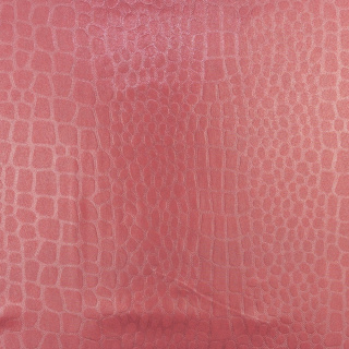 Lágy korall színű sifon anyag krokodilbőr mintával 0,5m