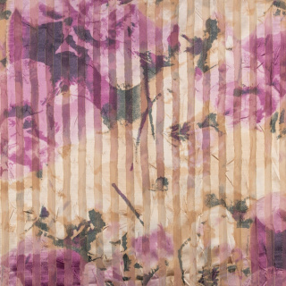 Látka sifon bézs arany szál csíkok 0,5m