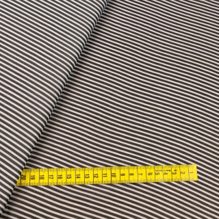 Anyag sifon fekete sima csíkos minta 0,5m