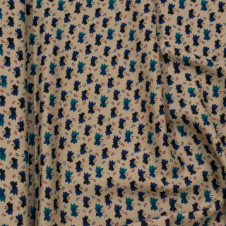 Anyag viszkóz 100% bézs levelek minta 0,5m