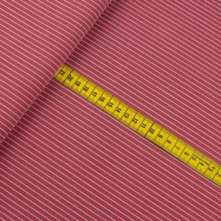 Vörös puha viszkóz anyag csíkos 0,5m