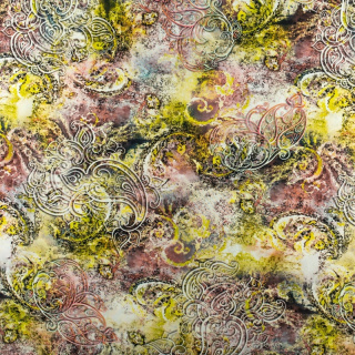 Lágy zöld paisley mintás viszkóz anyag 100% viszkóz 0,5m