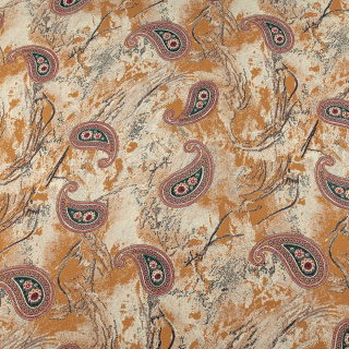 Mustárszínű paisley viszkóz anyag 100% viszkóz 0,5m