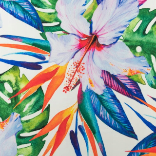 Lágy viszkóz twill strelícia virágminta 0,5m