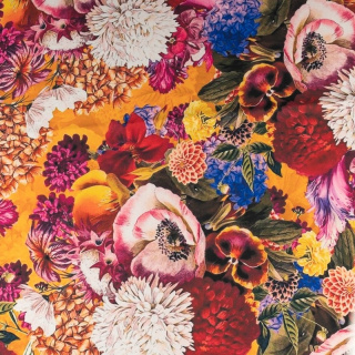 Lágy viszkóz twill színes virágminta 0,5m